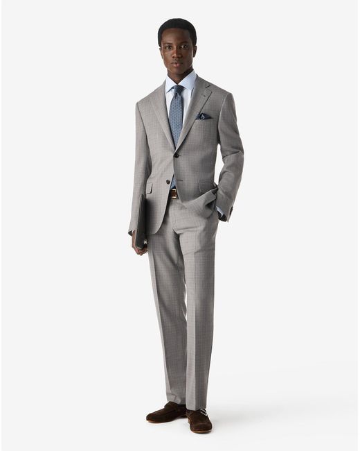 Corneliani Gray Naturally Stretch Wool Suit for men