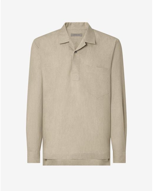 Corneliani Natural Chambray Linen Shirt for men