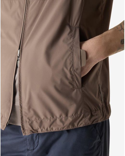 Corneliani Brown Technical Poplin Gilet for men