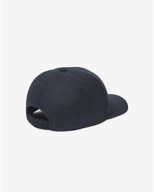 Corneliani Blue Wool Flannel Baseball Cap for men