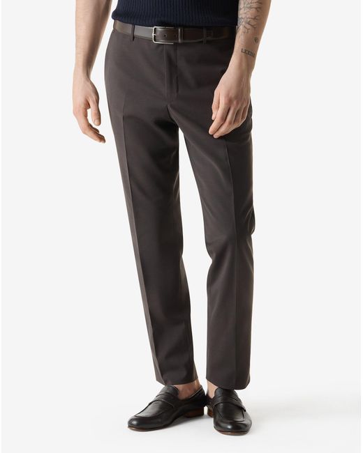 Corneliani Gray 120's Stretch Wool Trousers for men