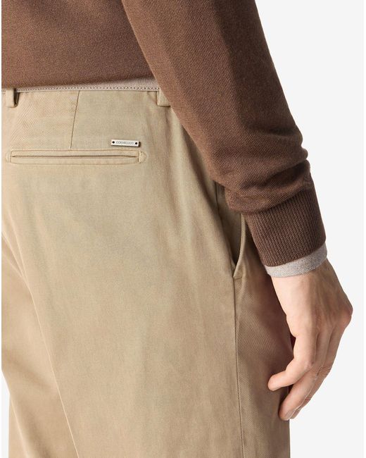 Corneliani Natural Stretch Gabardine Chinos for men