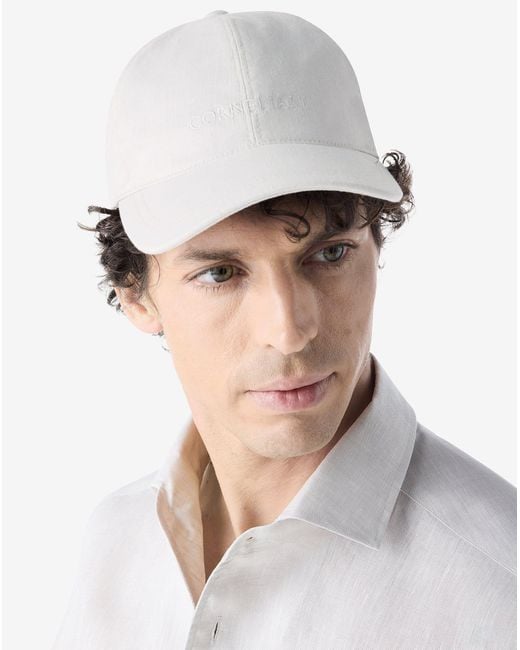 Corneliani White Linen, Wool And Mohair Baseball Cap for men
