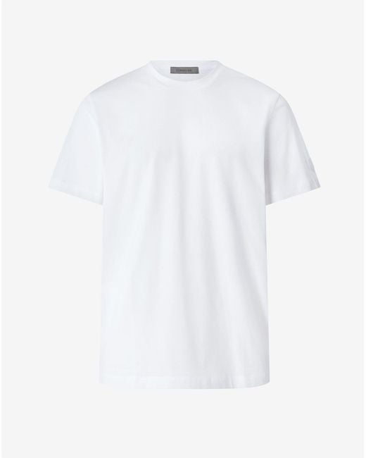Corneliani White Crew Neck Stretch Cotton Jersey T-Shirt for men