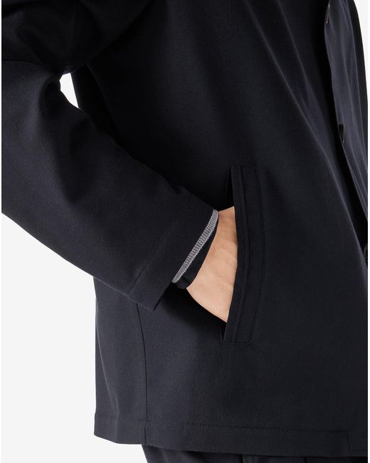 Corneliani Blue 160's Wool Overshirt for men