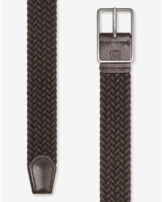 Corneliani Brown Braided Waxed Cotton Belt for men