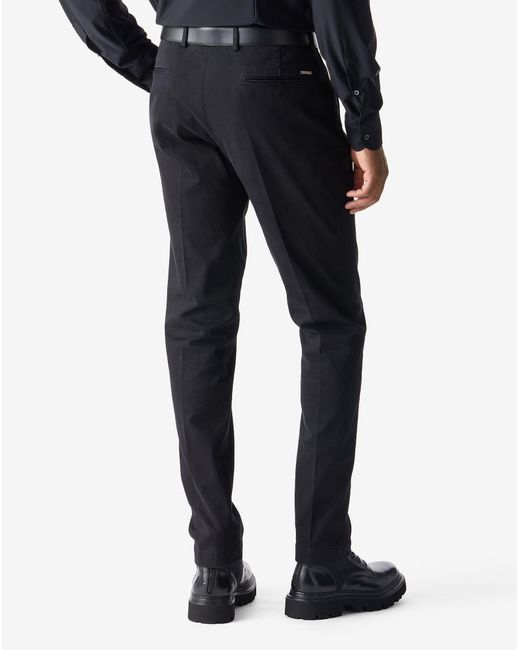 Corneliani Blue Stretch Gabardine Chinos for men