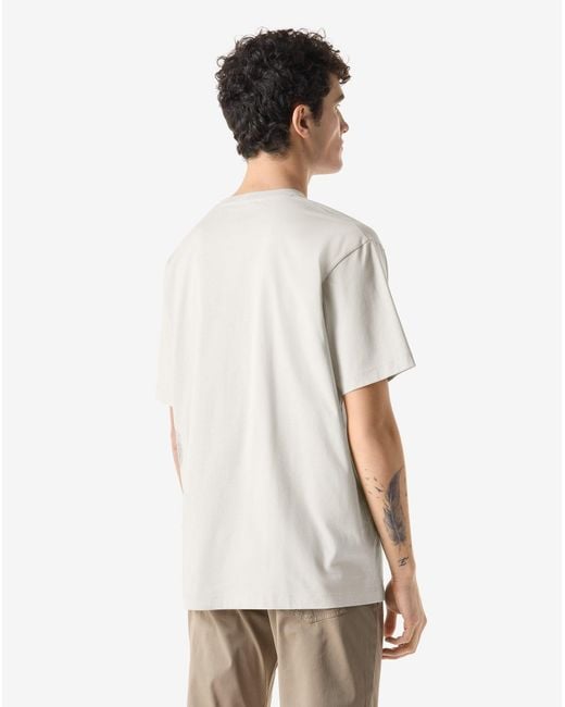 Corneliani White Chalk Jersey Crew Neck T-Shirt for men