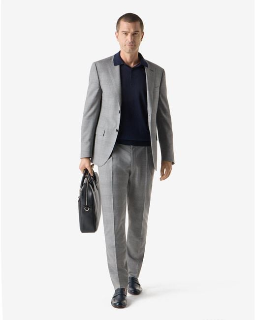 Corneliani Gray Pure Wool Suit for men