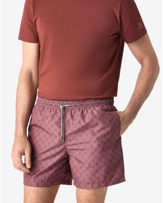 Corneliani Red Short Swimming Trunks for men