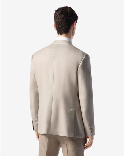 Corneliani Gray Wool, Silk And Linen Jacket for men