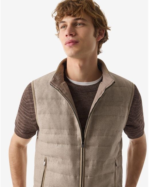 Corneliani Brown Reversible Down Gilet for men