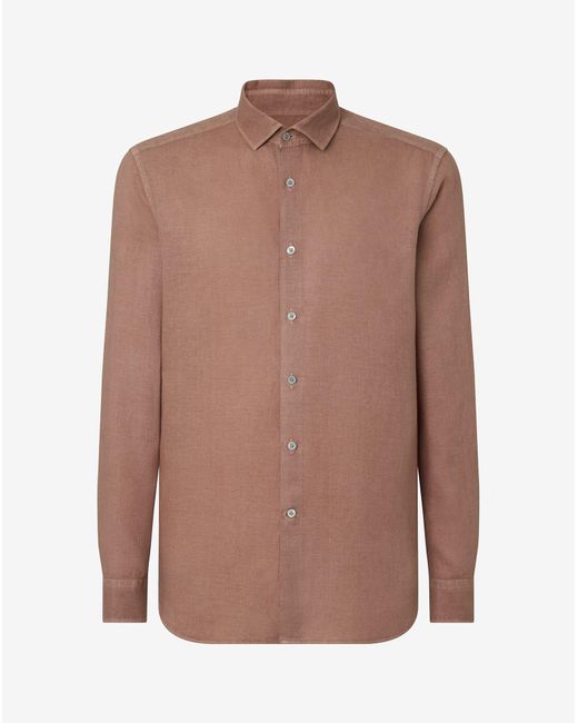 Camicia Color Ruggine di Corneliani in Brown da Uomo