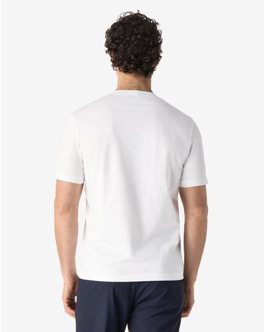 Corneliani White Crew Neck Stretch Cotton Jersey T-Shirt for men