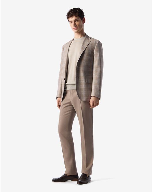 Corneliani Natural 120's Stretch Wool Trousers for men