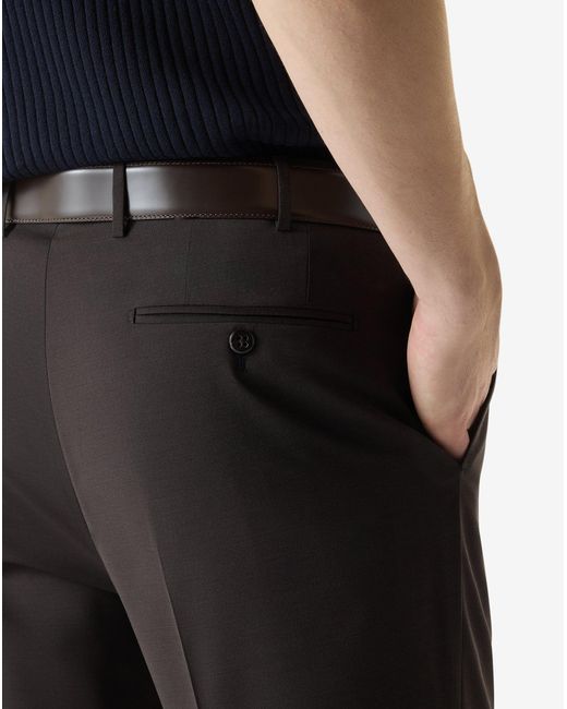 Corneliani Gray 120's Stretch Wool Trousers for men