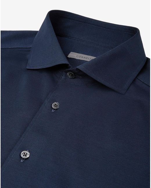 Corneliani Blue Jersey Shirt for men