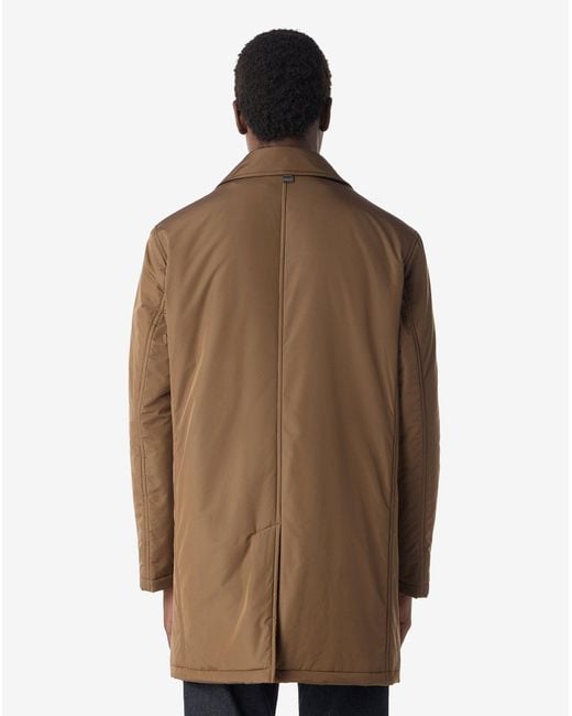 Corneliani Brown Technical Fabric Trench Coat With Detachable Vest for men