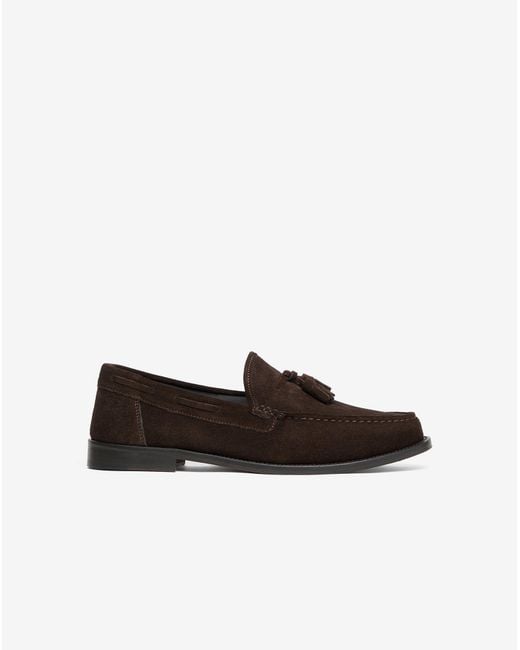 Corneliani White Loafers With Suede Tassels for men