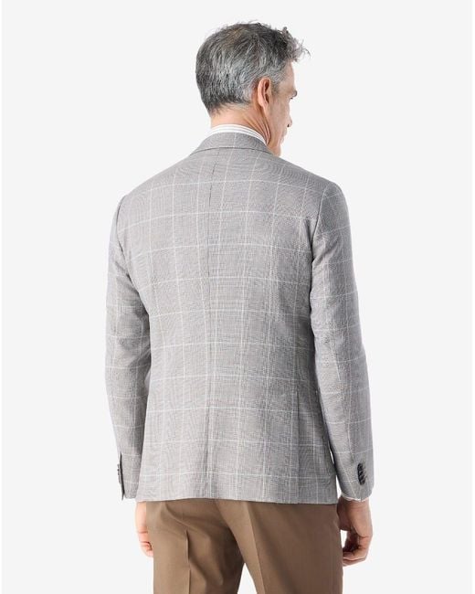 Corneliani Gray Glen Plaid Extra Fine Wool Jacket for men