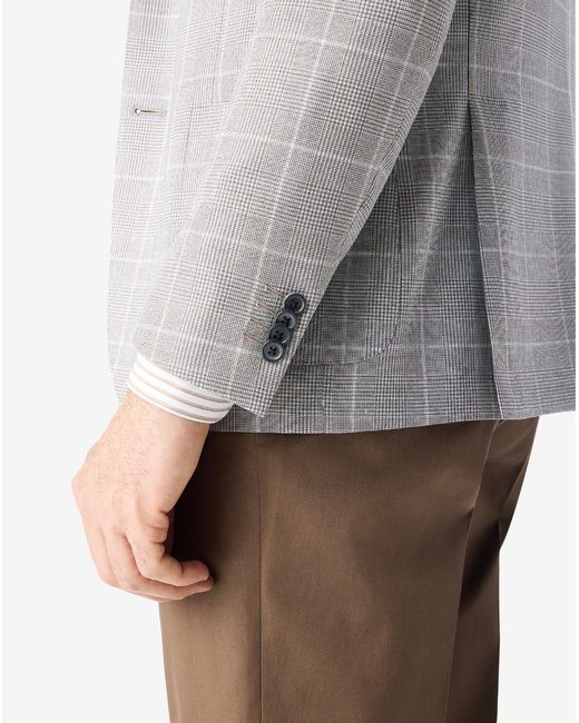 Corneliani Gray Glen Plaid Extra Fine Wool Jacket for men
