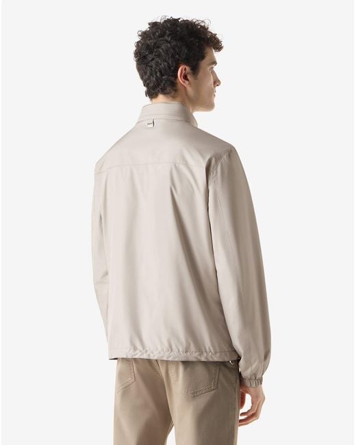 Corneliani Natural Jacket Made From Ultra Light Technical Fabric for men