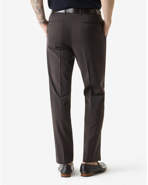 Corneliani Gray 120's Stretch Wool Trousers for men