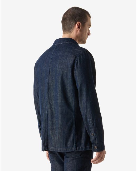 Corneliani Blue Denim Jacket for men