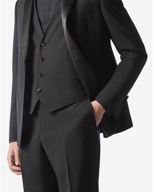Corneliani Black Wool And Mohair Tuxedo for men