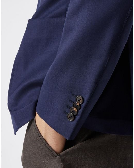 Corneliani Blue Extra Light Wool And Silk Jacket for men