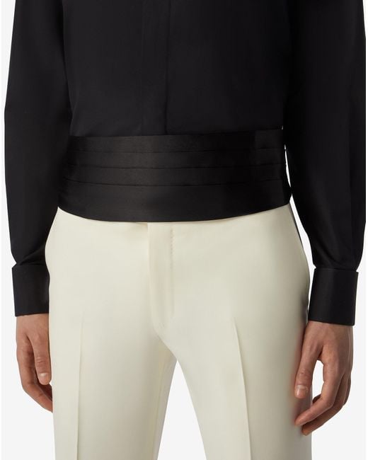 Corneliani Black Pure Silk Cummerbund for men