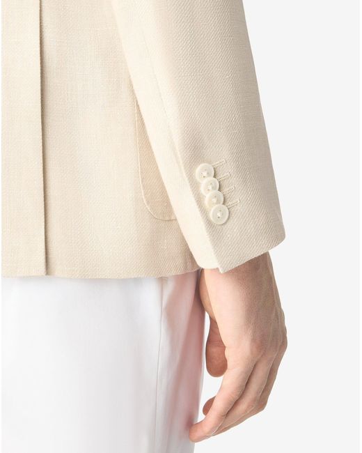 Corneliani Natural Linen And Lyocell Jacket for men