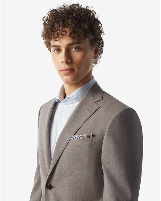 Corneliani Gray Stretch Wool Suit for men