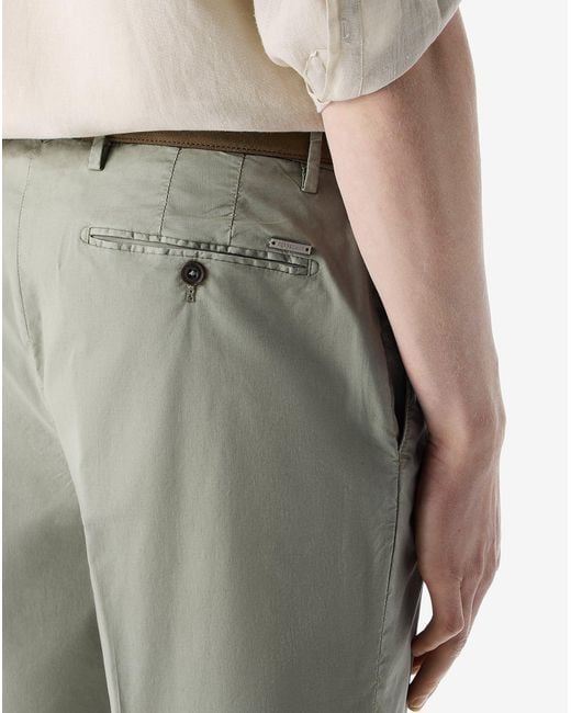 Corneliani Green Garment-Dyed Light Gabardine Bermuda Shorts for men