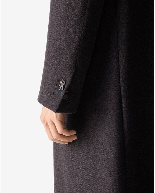 Corneliani Blue Soft Wool And Cashmere Twill Coat for men