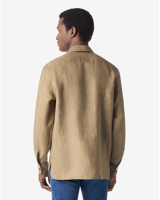 Corneliani Natural Pure Linen Shirt for men