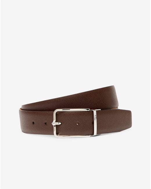 Corneliani Brown Dark Leather Belt for men