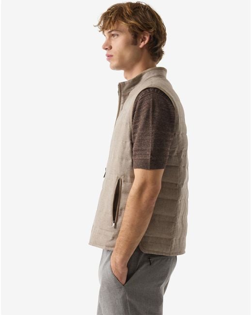 Corneliani Brown Reversible Down Gilet for men