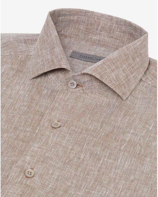 Corneliani Natural Pure Linen Shirt for men