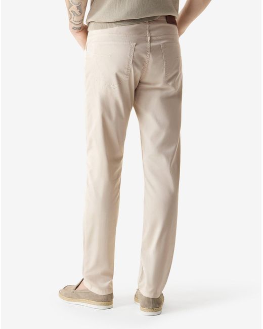 Corneliani Natural Garment-Dyed Stretch Cotton Jeans for men