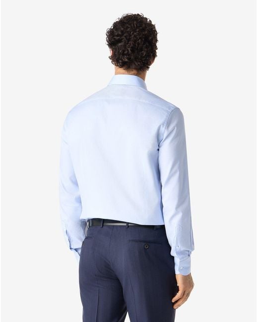 Corneliani Blue Royal Oxford Cotton Shirt for men
