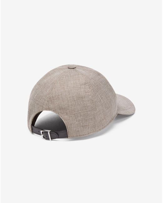 Corneliani White Wool, Linen And Silk Baseball Cap for men