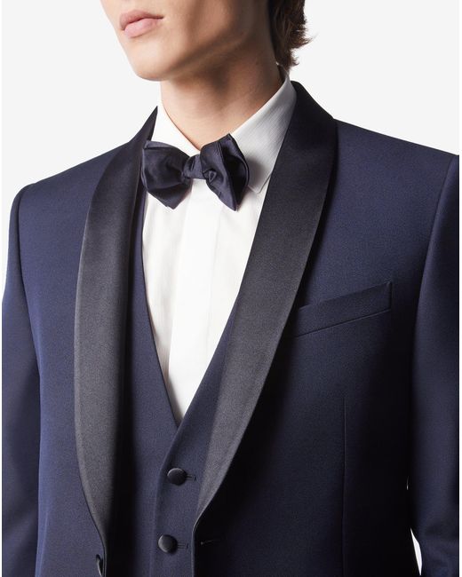 Corneliani Blue S120's Wool Sablé Tuxedo for men