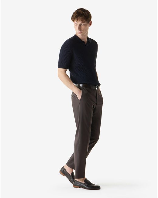 Corneliani Gray 120's Stretch Wool Trousers for men
