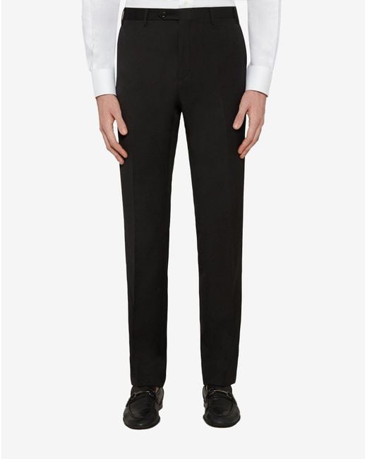 Corneliani Black Lined Wool Suit for men