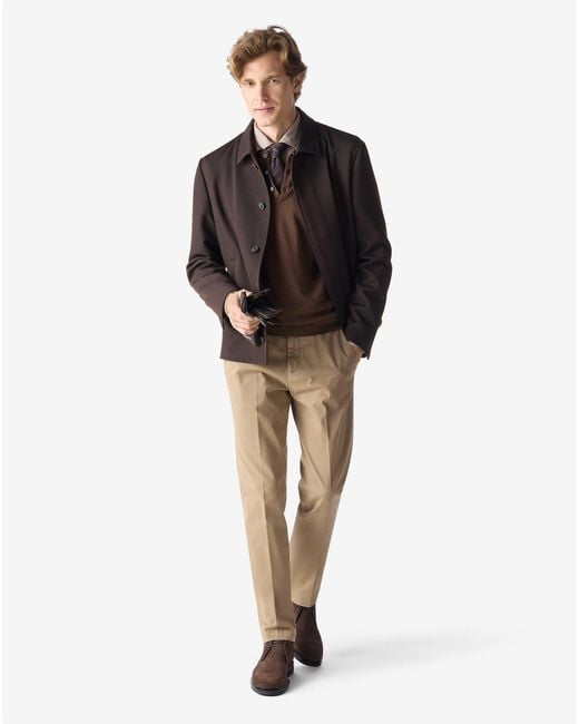 Corneliani Natural Stretch Gabardine Chinos for men