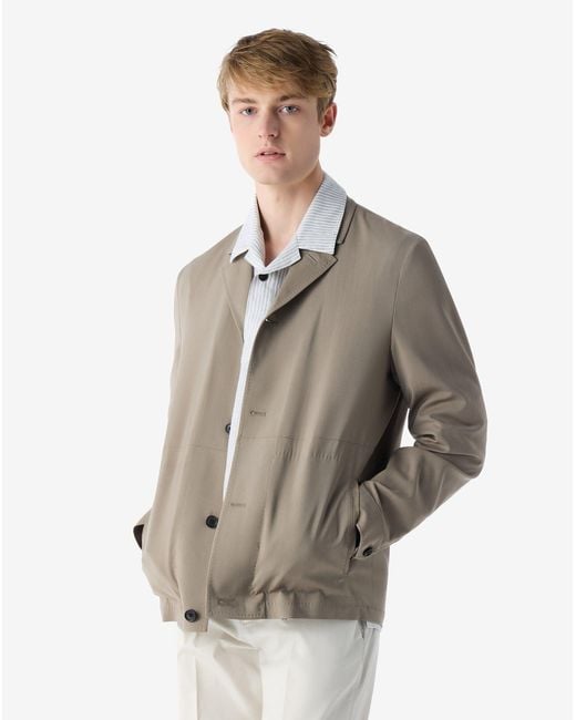 Corneliani Natural Stretch 120's Wool Overshirt for men