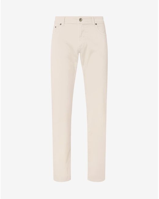Corneliani Natural Garment-Dyed Stretch Cotton Jeans for men
