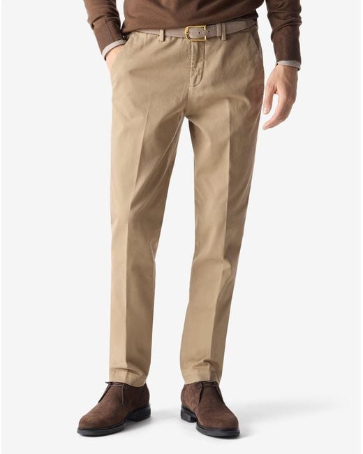 Corneliani Natural Stretch Gabardine Chinos for men