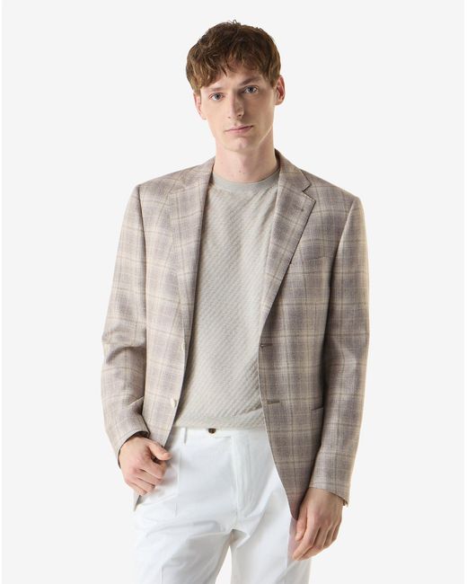 Corneliani Multicolor Overcheck Jacket for men